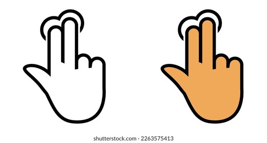 Illustration Vector Graphic of Tap, hand gestures Icon
