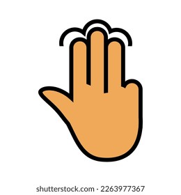 Ilustración Vector Gráfico de Tap, gestos de mano Icono