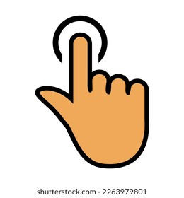 Illustration Vector Graphic of Tap, hand gestures Icon
