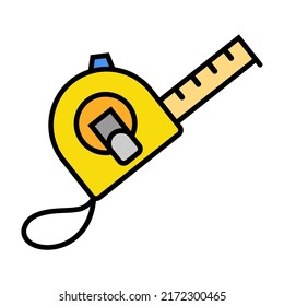 Illustration Vector Graphic of tape measure, tool, construction equipment icon