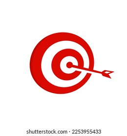 illustration vector graphic of target goal