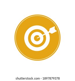 Illustration vector graphic of target icon. Concept flat design. Perfect for icon, poster, banner, web, label, sign, symbol, logo, card, template, application, etc.