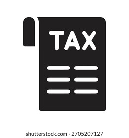 Ilustración Vector gráfico del icono de documento de impuestos