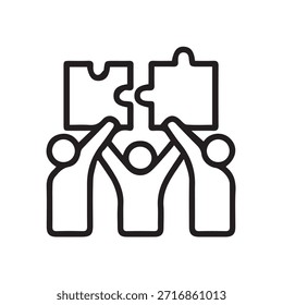 Illustration vector graphic of Teamwork Puzzle Concept