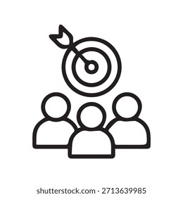 Illustration vector graphic of Teamwork and Target Icon