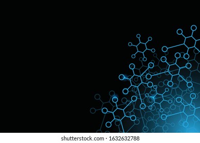 illustration vector graphic of technology background with molecule shape 