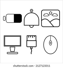 Illustration Vector Graphic Technology Icon Set Stock Vector (Royalty ...