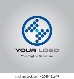 Ilustración vectorial gráfico del logotipo de la tecnología. Bien por el logotipo personal o de la empresa