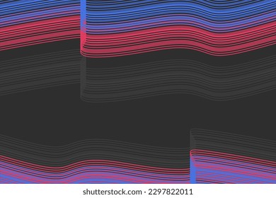 Illustration vector graphic of technology science colorful dynamic line curve. Good for background