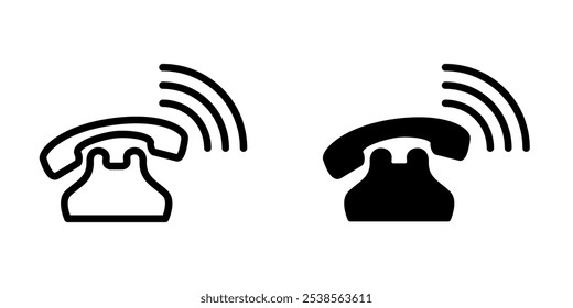 Illustration Vector graphic of telephone icon. Fit for communication, contact,call center etc