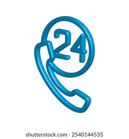 Illustration Vector graphic of telephone icon. Fit for communication, contact,call center etc