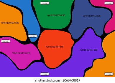 Illustration vector graphic template of 3 x 2 Abstract shape with liquid effect good for your template instagram