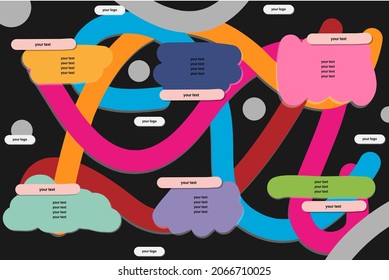 Illustration vector graphic template of 3 x 2 Abstract colorful Line shape good for your template instagram