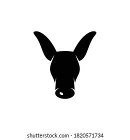 Illustration vector graphic template of aardvark head silhouette logo