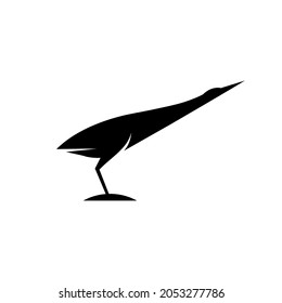 Illustration vector graphic template of american bittern bird silhouette logo
