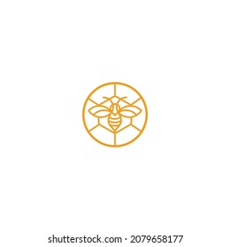 Illustration vector graphic template of bee logo