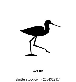 Plantilla gráfica vectorial de ilustración del logotipo de silueta de pájaro