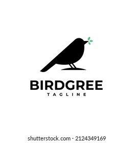 illustration vector graphic template of bird silhouette logo