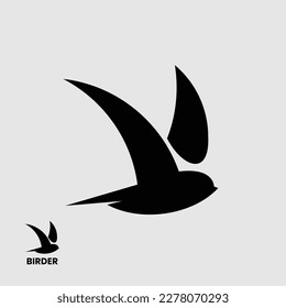Plantilla gráfica vectorial de ilustración del logotipo de Bird