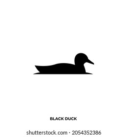 Illustration vector graphic template of black duck silhouette logo