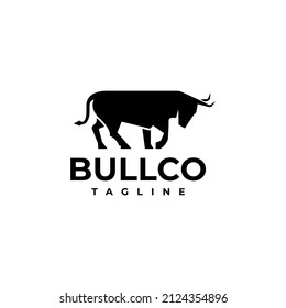 illustration vector graphic template of bull silhouette logo