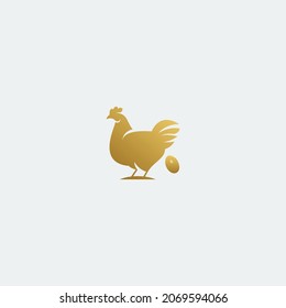 Illustration vector graphic template of chickens lay eggs logo