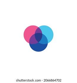 Illustration vector graphic template of circle colorful logo