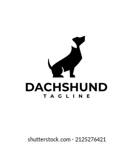 ilustración vectorial plantilla gráfica del logotipo de silueta dachshund