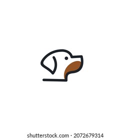 Illustration vector graphic template of dog line logo