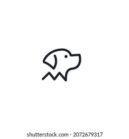 Illustration vector graphic template of dog line logo