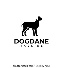 illustration vector graphic template of dog dane silhouette logo