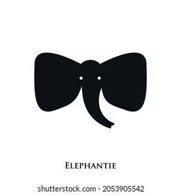 Illustration vector graphic template of elephant tie Dual Meaning logo