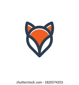 Illustration vector graphic template of fox head logo