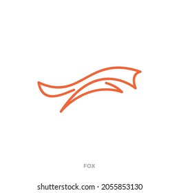 Illustration vector graphic template of fox jump silhouette logo