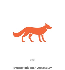 Illustration vector graphic template of fox silhouette logo