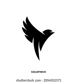 Illustration vector graphic template of gold finch silhouette logo