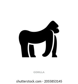 Plantilla gráfica vectorial de ilustración del logotipo de silueta de gorila