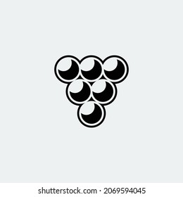 Ilustración de la plantilla gráfica vectorial del logotipo de uvas