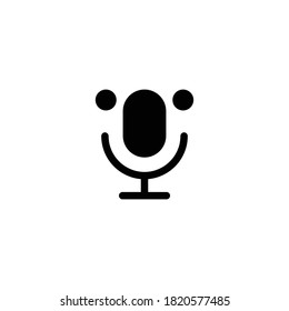 Illustration vector graphic template of Koala plus mic logo