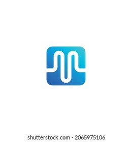 Illustration vector graphic template of letter M monogram logo