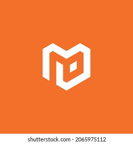 Illustration vector graphic template of letter M monogram logo