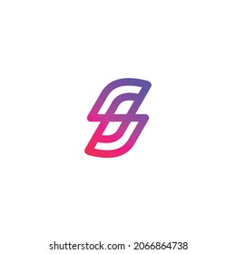 Illustration vector graphic template of letter S colorful logo