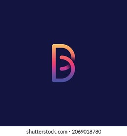 Illustration vector graphic template of letter B colorful logo