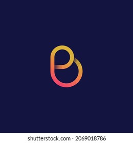 Illustration vector graphic template of letter B colorful logo