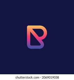 Illustration vector graphic template of letter B colorful logo