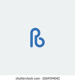 Illustration vector graphic template of letter P or B logo