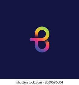 Illustration vector graphic template of letter B colorful logo