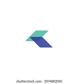 Illustration vector graphic template of letter K polygon logo