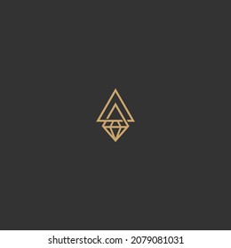 Illustration vector graphic template of letter A diamond logo