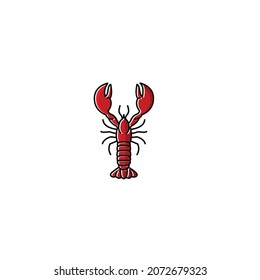 Illustration vector graphic template of lobster logo